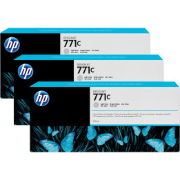 Pack 3 cartouches d'encre photo Vivid HP 771C Gris Clair - 775 ml