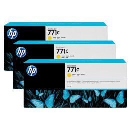 Pack 3 cartouches d'encre photo Vivid HP 771C Jaune - 775 ml