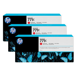 Pack 3 cartouches d'encre photo Vivid HP 771C Rouge Chromatique - 775 ml
